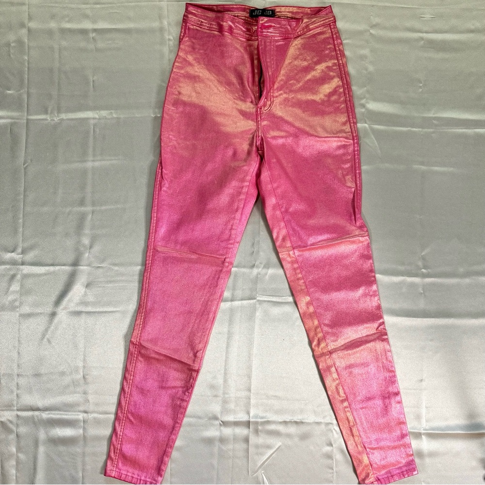 Pink/Gold High Waisted Skinny Denim SZ M
